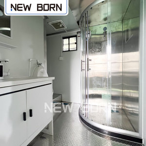 Nuovo Rimorchio Toilette Portatile <span class=keywords><strong>Bron</strong></span> con WC e Lavabo 13.12x6.28x7.38ft per Eventi all'Aperto, Matrimoni, Cantieri Edili - Product Image 3