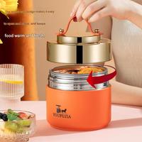 1.3L 304 Stainless Steel Vacuum Insulated Food Jar Wadah Makanan Tahan Bocor Termal Portabel dengan Tutup