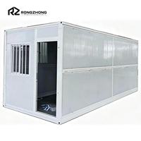 Nouvelle maison standard portable en acier, conteneur pliable de 20 pieds, style contemporain, avec extérieur sandwich