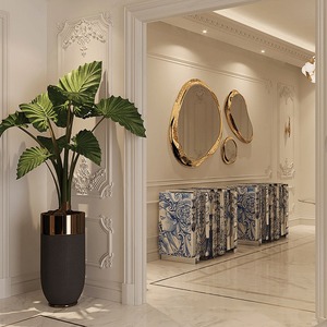 BOCA DOLOBO Aparador <span class=keywords><strong>Roma</strong></span> Creativo Gabinete de almacenamiento pintado de madera maciza Comedor Aparador Villa Entrada Colección Gabinete de entrada - Product Image 4