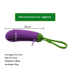 Silicone Pencil case Creative Fruit and Vegetable Design Stationery Box <b>Cute</b> Travel Makeup Bag Girls' and Children's Coin <b>Wallet</b> - Product Image 3
