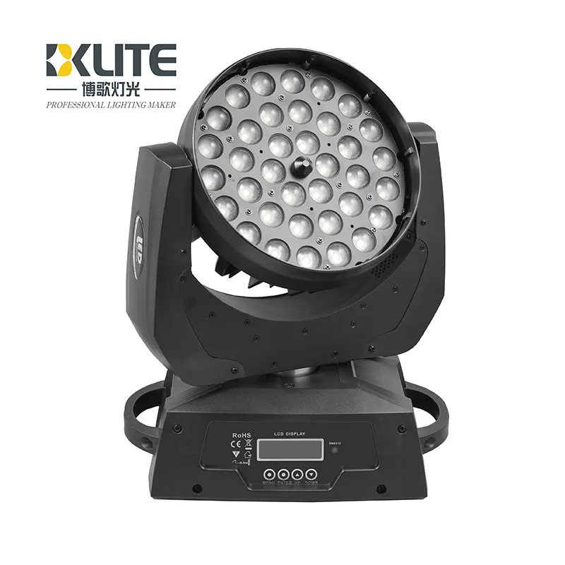 Di chuyển đầu LED rửa chiếu sáng Zoom 36x10W RGBW 4-in-1 ánh sáng sân khấu