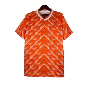 1988 rétro maillot de football néerlandais maillot de football orange plaid rétro maillot de football livraison gratuite en Hollande