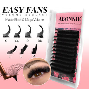 Abonnie J C Cc D Dd L <span class=keywords><strong>M</strong></span> Fluffy Matte Extension De Cils Easy Fans Lash Trays Personaliable Cashmere Easy Fan Lash Extension Trays - Product Image 1