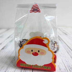 MorSun 50 ensembles/<span class=keywords><strong>lot</strong></span> 4 styles de sacs en plastique transparent et sacs d'emballage de cartes en papier de Noël pochettes emballages Cupcake - Product Image 5