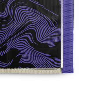 Maillot de basket respirant à séchage rapide en maille sublimée avec imprimé vague violette, uniforme de sport léger sans manches pour hommes - Product Image 5