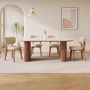 Sedia <span class=keywords><strong>in</strong></span> <span class=keywords><strong>Legno</strong></span> Massello, Stile Semplice e Moderno, Scandinavo e Italiano, Lusso Leggero, Set <span class=keywords><strong>Tavolo</strong></span> e Sedie da Pranzo con Schienale - Product Image 1