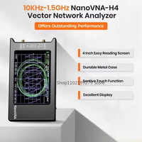 NanoVNA-H4 mise à jour Analyseur de réseau vectoriel 4 pouces 10k-1.5GHz HF VHF UHF Analyseur d'antenne Version 4.3 avec emplacement pour carte SD