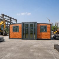 Maison conteneur moderne extensible, unité de logement préfabriquée rectangulaire pour hôtel, villa, maison, bureau