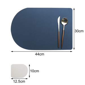 Wholesale Waterproof Stain Resistant Table Mats Heat PU Leather <b>Placemats</b> <b>Set</b> of 2 for Dining Decor - Product Image 2