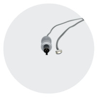 Sonde de température cutanée médicale réutilisable, connecteur mâle rond 2 broches, capteur de température de surface corporelle pour moniteur de signes vitaux