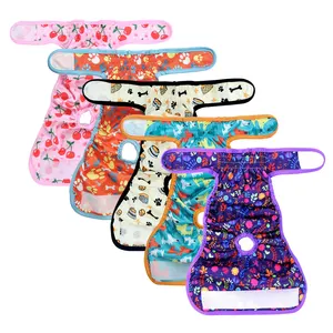 High Quality New Designs Custom Reusable Male Dog Belly Bands Washable Dog Diapers For Pet