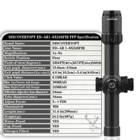 Nouveau télescope Discovery Side Focus ED AR 1-8x24 FFP HD Scope 34mm Tube Scope LPVO Scope