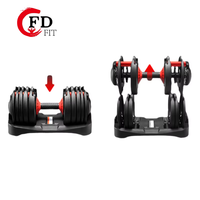 Ensemble d'haltères réglables en acier et ABS - Haltères de gym durables et multifonctionnels, taille personnalisable pour la musculation et l'entraînement physique
