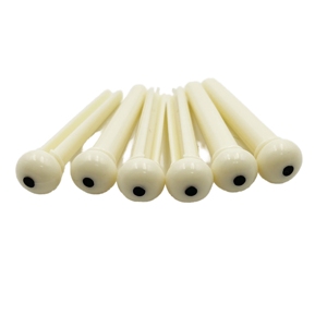 Chevilles de pont de guitare en plastique ABS durables, accessoires de remplacement pour guitare acoustique et guitare classique, utilisation OEM personnalisée en gros - Product Image 1