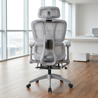 Chaise de bureau ergonomique moderne à dossier haut avec appui-tête réglable, confortable pour les personnels, idéale pour les conférences, chaises de bureau informatiques
