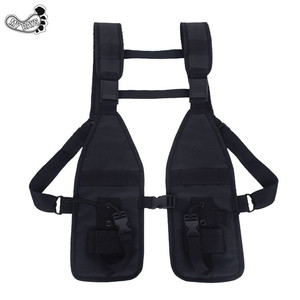 Gilet tactique en nylon noir, taille unique, bretelles réglables, uniforme d'entraînement en plein air - Product Image 3