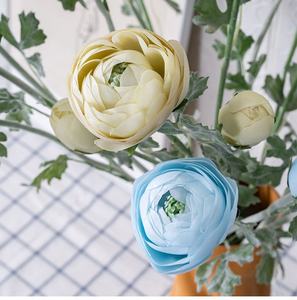 <span class=keywords><strong>Fleurs</strong></span> artificielles en soie Lu Lian à deux branches, <span class=keywords><strong>fleurs</strong></span> de renoncule artificielles pour la décoration de la maison et des mariages, vente en gros - Product Image 4