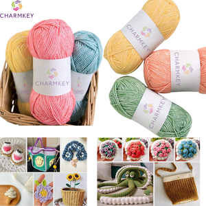 Bufanda de tejer a mano DIY, almohada, hilo de tejer suave, 78% algodón, 22%, hilo cubierto de aire mezclado Acrílico - Product Image 1