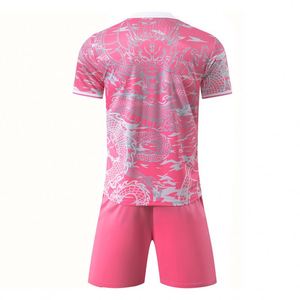 Maillots de football d'été à col rond et manches courtes, motif imprimé avec nom d'équipe et lettres, séchage rapide, respirant, unisexe, nouvelle saison - Product Image 3