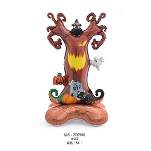 Decoraciones de Fiesta al por Mayor, Globos de Papel de Aluminio con Letras de Feliz Halloween, Pancarta de Calabaza y Araña, Globos de Halloween - Product Image 3