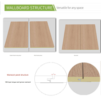 Panel Dinding WPC Grosir 900x2800mm 9mm Tahan Air Tekstur Oranye untuk Hotel Kamar Tidur Ruang Tamu