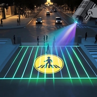 Projecteur de marquage de passage piétonnier extérieur de haute qualité, étanche IP67, projecteur publicitaire rotatif, lampe de projection 400w 1000w