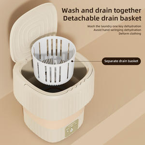 Mini lavadora X10 de 9L, portátil, eléctrica y plegable, para uso en dormitorios y para bebés, con carcasa de plástico. - Product Image 3