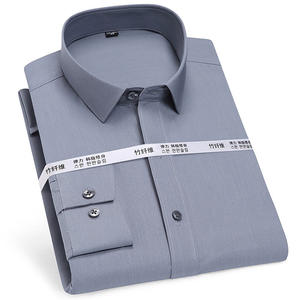 RNSHANGER, camisas <span class=keywords><strong>de</strong></span> vestir <span class=keywords><strong>de</strong></span> fibra <span class=keywords><strong>de</strong></span> bambú <span class=keywords><strong>de</strong></span> manga larga para hombre, camisas <span class=keywords><strong>de</strong></span> trabajo con logotipo personalizado para oficina social <span class=keywords><strong>de</strong></span> negocios <span class=keywords><strong>de</strong></span> primavera - Product Image 5