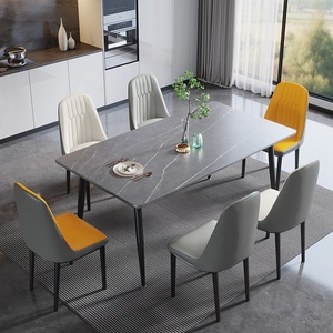 Đồ Nội Thất Phòng Khách Thiết Lập Trang Trí Hình Chữ Nhật Ánh Sáng Sang Trọng Hot Bán Thiết Kế Mới Bàn Ăn Hiện Đại Thiết Lập Với 6 Chỗ Ngồi - Product Image 2