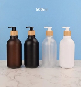 Emballage cosmétique personnalisé haut de gamme, flacons en plastique avec pompe, flacons de shampooing et de <span class=keywords><strong>lotion</strong></span> pour le corps givrés, 300 ml/500 ml - Product Image 2