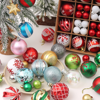 Ensemble de 44 boules de Noël, décorations de Noël de luxe, fournitures de décoration pour la maison, boules de Noël, décorations pour l'arbre de Noël, décorations de fêtes