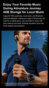 DTG1 Carte <span class=keywords><strong>hors</strong></span> <span class=keywords><strong>ligne</strong></span> GPS montre intelligente deux bracelets, mémoire d'écran AMOLED 1.43 pouces 4GB batterie 860mAh étanche 5ATM lire la <span class=keywords><strong>vidéo</strong></span> - Product Image 3