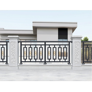 Modern tasarım açık alüminyum bahçe çit Villa teras için küpeşte lazer kesim plaka korkuluk balkon korkuluğu - Product Image 3