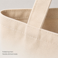Sac fourre-tout en toile de coton pour femmes avec imprimé botanique personnalisé et ourlet supérieur plié pour les courses quotidiennes et les sorties au marché