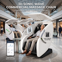 Fauteuil de massage commercial économique à monnayeur ou à billets, zéro gravité, avec airbags intégraux et paiement par carte de crédit ou code QR