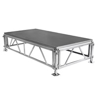 Plateforme de scène modulaire portable en aluminium avec hauteur réglable pour mariages, concerts, expositions