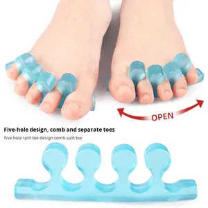 M字型外反母趾矯正用つま先セパレーター SEBS素材 四穴デザイン 男女兼用 トングサンダル風 メモリーフォームインソール - Product Image 3