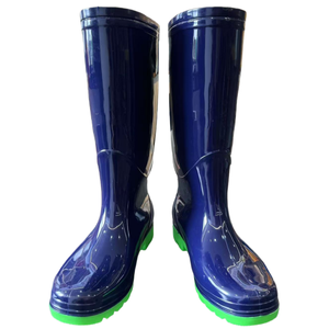 Botas de Lluvia de PVC con Purpurina, Antideslizantes, Impermeables, Color Azul Marino, Ligeras, Resistentes al Ácido, para Hombre, para Otoño e Invierno, Zapatos de Trabajo Económicos - Product Image 4
