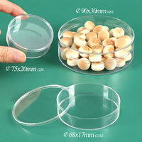 Boîte à dessert transparente en PS avec couvercle, personnalisable avec logo SUNSHING, petite boîte en plastique de qualité alimentaire pour sushis, bonbons, cadeaux, mariage, fête