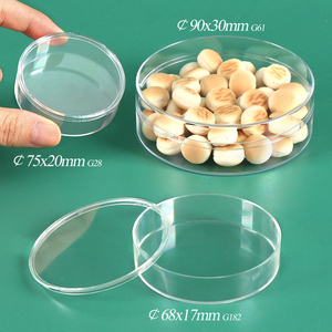 SUNSHING Custom LOGO Transparent PS <b>Container</b> Lid <b>Small</b> Plastic Food Grade Sushi Candy Gift Box Wedding Favor Case Party Dessert - Product Image 2
