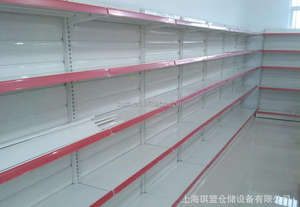 움직일 수있는 발이있는 일반 후면 패널 슈퍼마켓 선반 싱글 슈퍼마켓 곤돌라 상점 선반 - Product Image 3