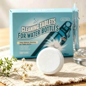 Tablettes de nettoyage pour bouteilles d'eau haute efficacité, écologiques, détartrantes et effervescentes pour la cuisine et l'usage domestique quotidien - Product Image 1