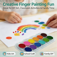 Peinture au doigt en gros pour enfants, jouet de peinture au doigt DIY avec tampons de couleur, activité éducative pour garçons et filles