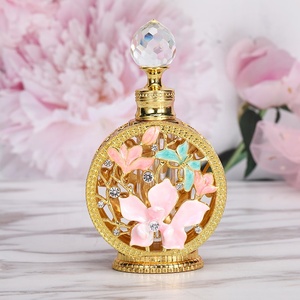 <strong>12ml</strong> Patented Orchid Flower Metal Perfume <strong>Bottle</strong> Glass Essential 0il <strong>Attar</strong> <strong>Bottle</strong> Refillable <strong>Bottles</strong> Factory Outlet#12100 - Product Image 4