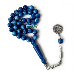Résine Ambre <span class=keywords><strong>Arabe</strong></span> Tasbih Tesbih Islamique 10mm 33 Perles de Prière Islam Musulman Subha Sebha Worry Beads Allah Mohammed Ramadan Rosaire - Product Image 1