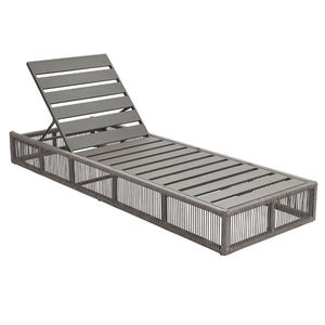 Chaise longue de luxe en aluminium avec corde, imperméable, pour extérieur, ensemble de mobilier de jardin, lit de soleil pour hôtel, patio, plage, piscine, lit de jour personnalisé - Product Image 5