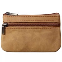 Tas Dompet Koin Kulit Sapi Asli Mini Kecil Custom Terbaru untuk Wanita Pria