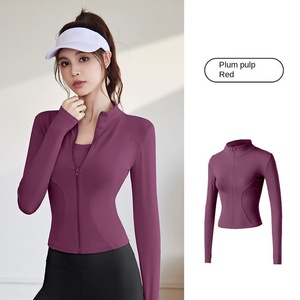 Custom Women's Long Sleeve <strong>for</strong> Sports Coat Breathable Fitness Yoga Top Jacket Front Seamless Spring Autumn Running <strong>Clothes</strong> - Product Image 1
