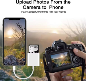 IPhone iPad dizüstü cep telefonu Otg kamera görüntüleyici için 2-in-1 TF & USB kart okuyucu çoklu hafıza kartı adaptörü - Product Image 4